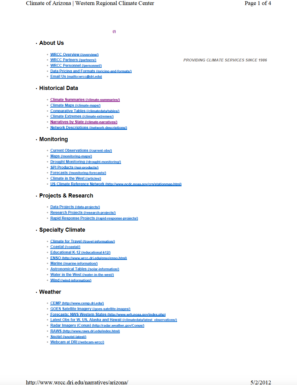 Thumbnail image of document cover: Climate Narratives of the State - Arizona